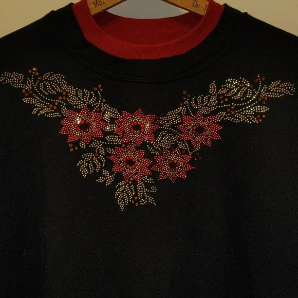 Top Stitch by Morning Sun Women's Size 2XL Christmas Holiday Design Sweat Shirt - Picture 2 of 10